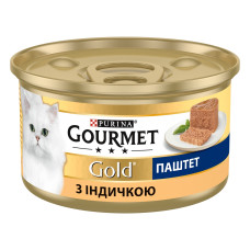 Gourmet Gold вологий корм для котів з індичкою, 85 гр