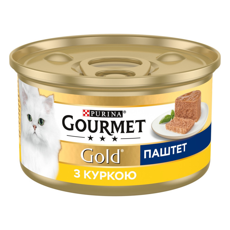 Gourmet Gold вологий корм для котів з куркою, 85 гр