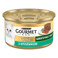Gourmet Gold вологий корм для котів з кроликом у паштеті, 85 гр