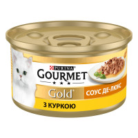 Gourmet Gold вологий корм для котів з куркою у соусі де-люкс, 85 гр