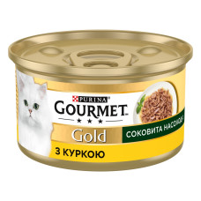 Gourmet Gold вологий корм для котів з куркою у соусі, 85 гр