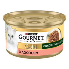 Gourmet Gold влажный корм для котов с лососем в соусе, 85 гр