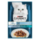 Gourmet Perle Duo вологий корм для котів з океанічною рибою та тунцем, 85 гр - фото 1