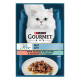 Gourmet Perle Duo вологий корм для котів з лососем та сайдою, 85 гр - фото 1
