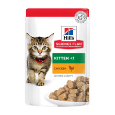 Hill’s SP Kitten Chicken влажный корм для котят с курицей, 4 шт х 85 гр