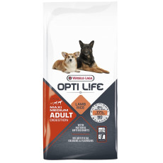 Opti Life Adult Digestion Medium & Max сухий корм з ягням для собак середніх та великих порід, 12.5 кг
