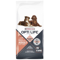 Opti Life Adult Skin Care Medium & Maxi сухой корм с лососем для собак средних и крупных пород, 12.5 кг
