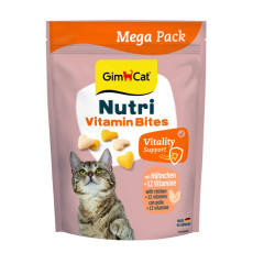 GimCat Nutri Multi-Vitamin Bites Huhn вітамінізовані ласощі для котів, 425 гр