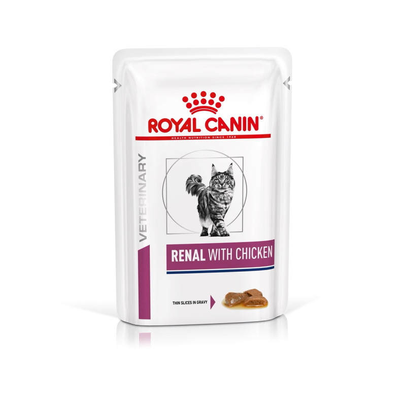 Royal Canin Renal Feline Chicken Pouches влажный корм для котов с заболеваниями почек 85 гр