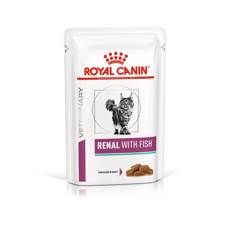 Royal Canin Renal Feline Fish Pouches влажный корм для котов с заболеваниями почек 85 гр
