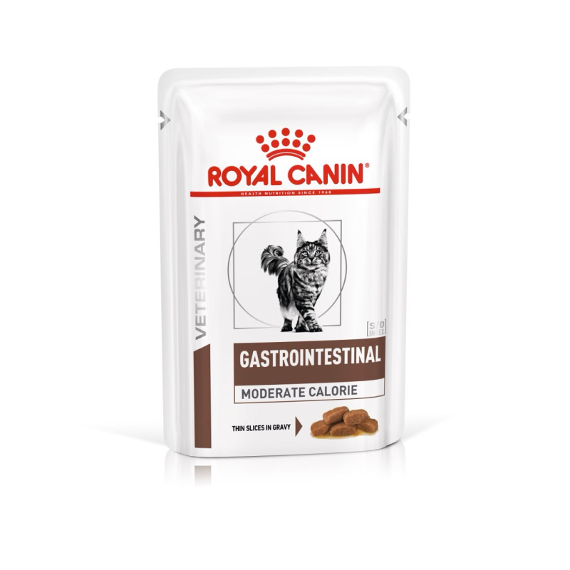 Royal Canin Gastrointestinal Moderate Calorie Feline Pouches вологий корм для котів із захворюваннями ШКТ 85 гр