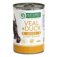 Nature's Protection Adult Small Breed Veal & Duck влажный корм с говядиной и уткой для собак мелких пород 400 гр