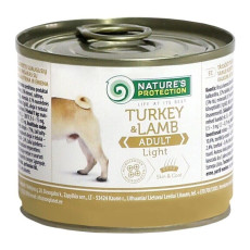 Nature's Protection Adult Light Turkey & Lamb влажный корм низкокалорийный с индейкой и ягненком для собак 200 гр