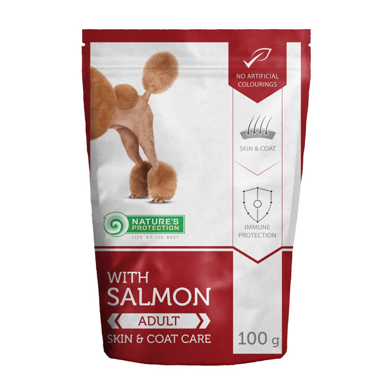 Nature's Protection Skin & Coat Care вологий корм з лососем для собак 100 гр