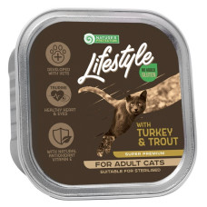 Nature's Protection Lifestyle adult sterilized with Turkey & Trout влажный корм с индейкой и форелью для стерилизованных котов 85 гр