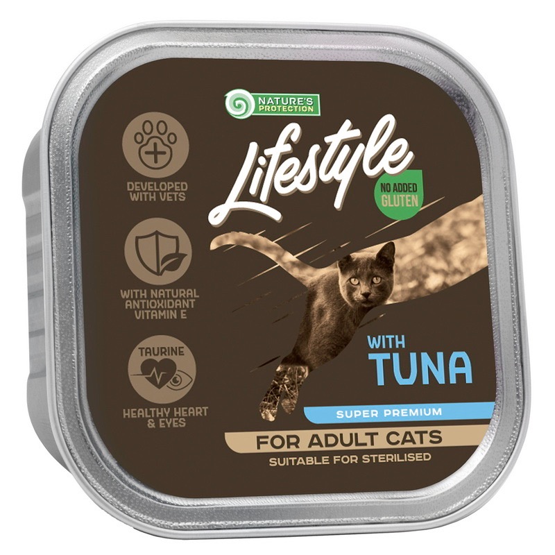 Nature's Protection Lifestyle adult sterilized with Tuna вологий корм з тунцем для стерилізованих котів 85 гр