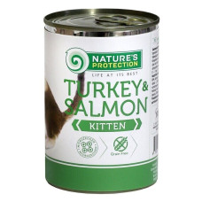 Nature's Protection Kitten Turkey & Salmon влажный корм с индейкой и лососем для котят 400 гр