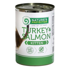Nature's Protection Kitten Turkey & Salmon вологий корм з індичкою та лососем для кошенят 400 гр