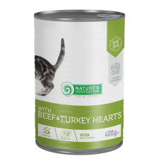 Nature's Protection Kitten With Beef & Turkey Hearts влажный корм с говядиной и индюшиными сердцами для котят 400 гр