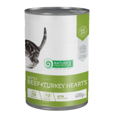Nature's Protection Kitten With Beef & Turkey Hearts вологий корм з яловичиною та індичими серцями для кошенят 400 гр