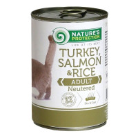 Nature's Protection Neutered Turkey Salmon & Rice вологий корм з індичкою та лососем для стерилізованих котів 400 гр