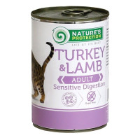 Nature's Protection Sensitive Digestion Turkey & Lamb вологий корм з індичкою та ягнятком для котів з чутливим травленням 400 гр