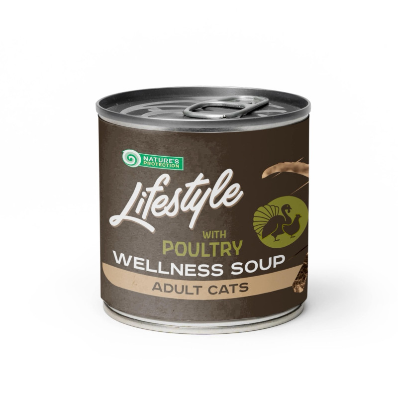 Nature's Protection Lifestyle Longhaired Poultry суп для длинношерстных котов с мясом птицы 140 гр
