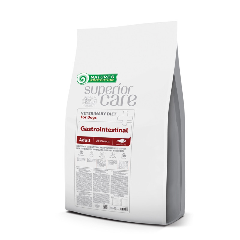 Nature's Protection Superior Care Veterinary Diet Gastrointestinal White Fish Adult All Breed Dogs сухий корм з білою рибою для собак із захворюваннями ШКТ 10 кг