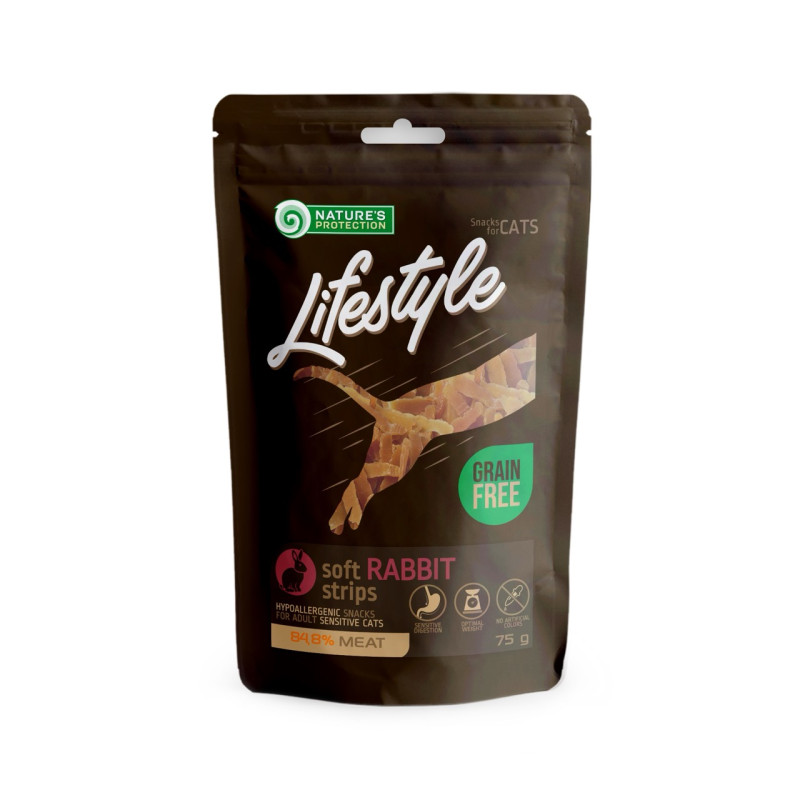 Nature's Protection Lifestyle Snack Soft Rabbit Strips ласощі для котів з кроликом, 75 гр