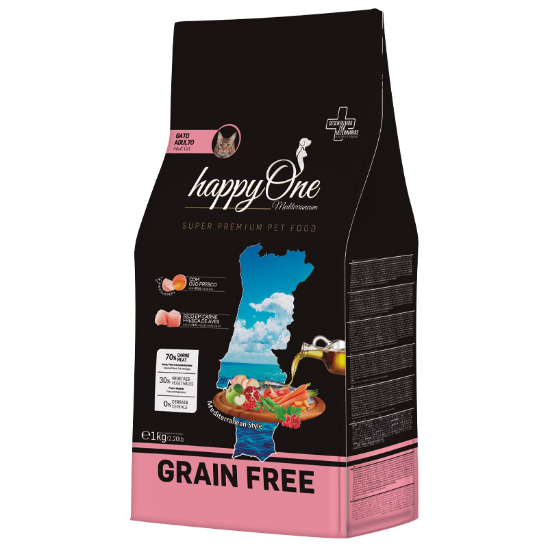 Happy One Mediterraneum Cat Fresh Meat сухий корм зі свіжим м'ясом для котів 1 кг