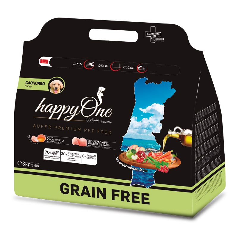 Happy One Mediterraneum Puppy Fresh Meat сухой корм со свежим мясом для щенят 3 кг