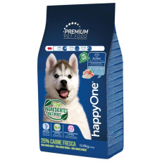 Happy One Premium Junior Fresh Meat сухой корм со свежим мясом для щенят и юниоров всех пород 4 кг