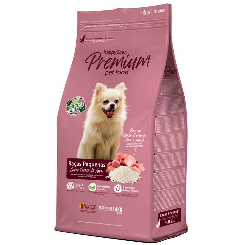 Happy One Premium Dog Small Breeds Fresh Meat сухой корм со свежим мясом для собак малых пород 4 кг