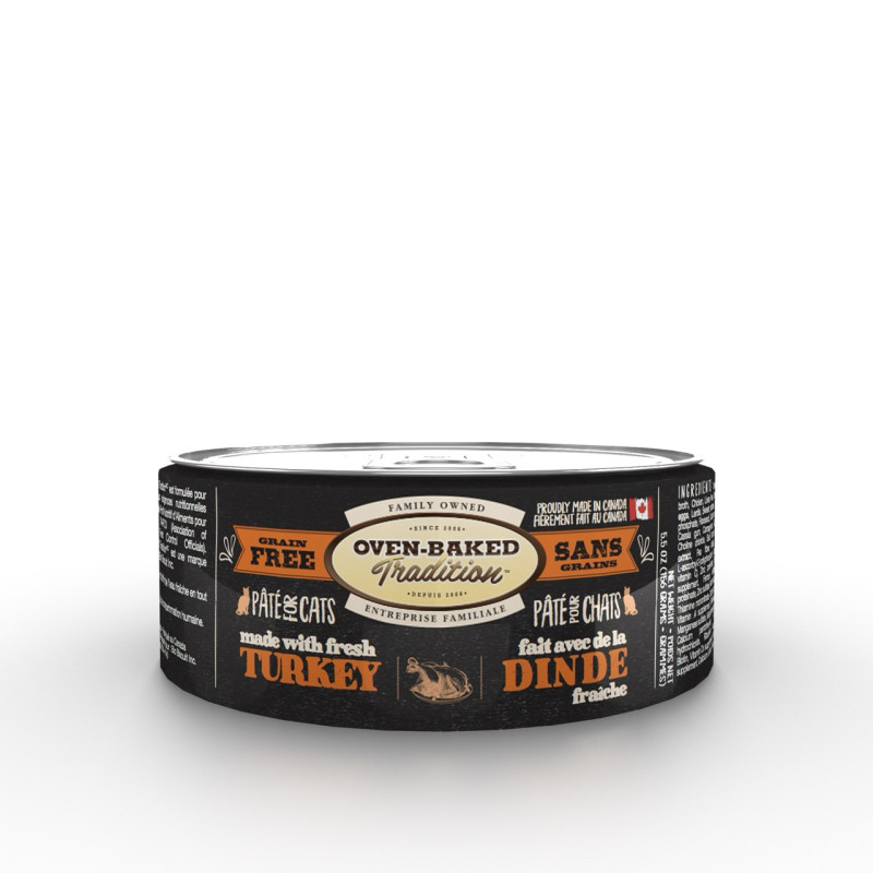 Oven-Baked Tradition Cat Turkey влажный корм с индейкой для котов всех возрастов 156 гр