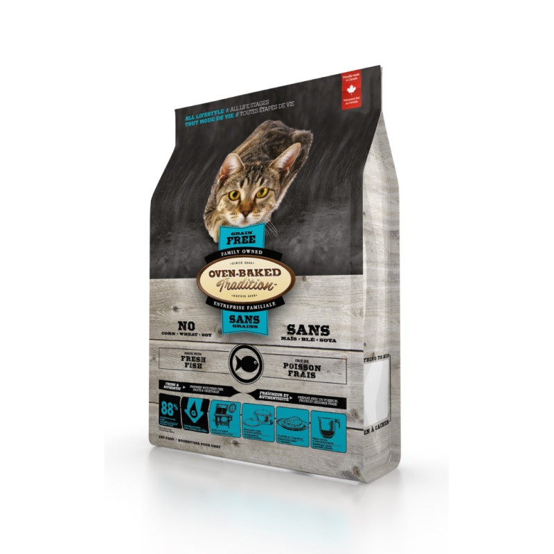 Oven-Baked Tradition Cat Fish Grain Free сухий корм з рибою для котів будь-якого віку 2.27 кг