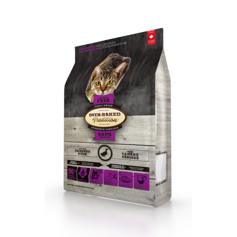 Oven-Baked Tradition Cat Duck Grain Free сухой корм с уткой для котов любого возраста 1.13 кг