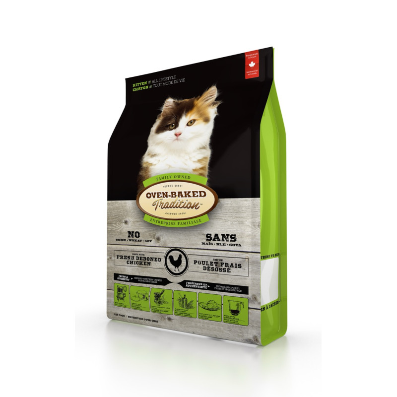 Oven-Baked Tradition Kitten сухий корм з куркою для кошенят 2.27 кг
