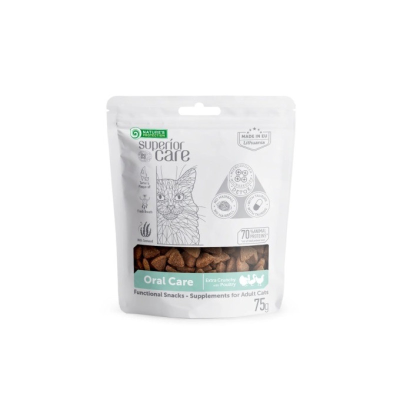 Nature's Protection Superior Care Oral Care лакомство для кошек с птицей, 75 гр