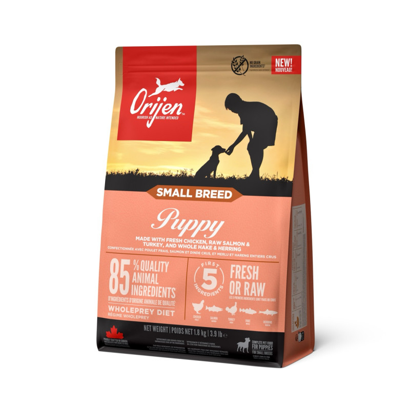 Orijen Puppy Small Breed сухой корм с курицей и лососем для щенят малых пород 1.8 кг