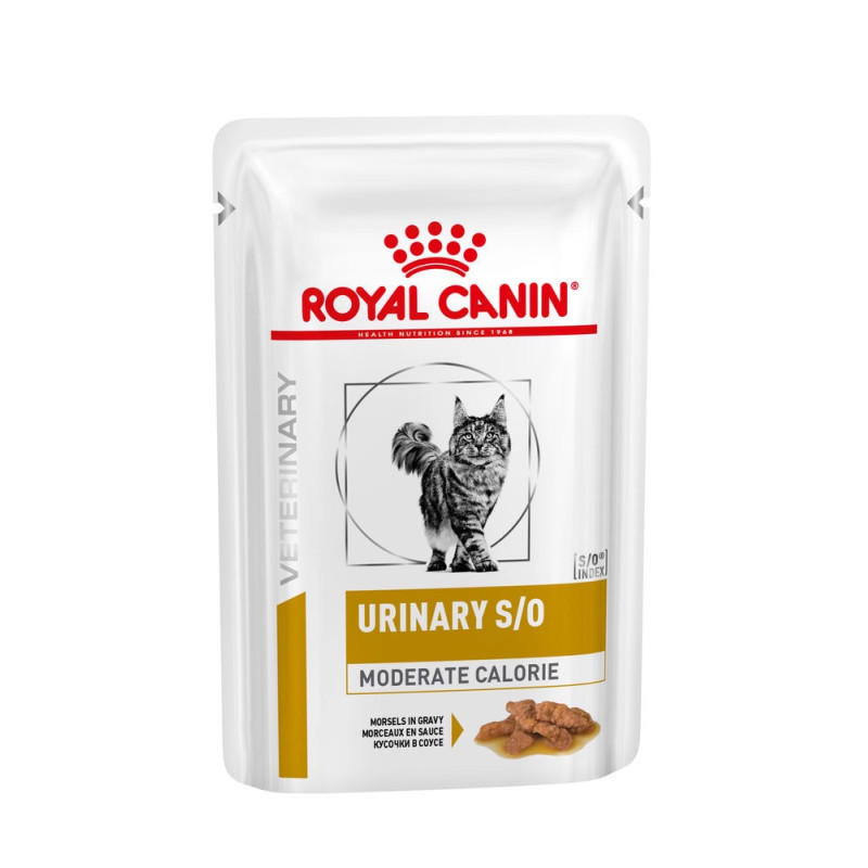 Royal Canin Urinary S/O Feline Moderate Calorie Pouches влажный корм для котов с заболеваниями мочевыводящей системы 85 гр