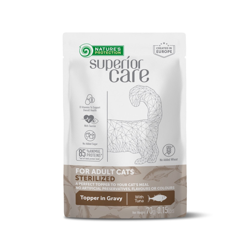 Nature's Protection Superior Care Sterilised Adult Cats All Breeds With Tuna влажный корм для стерилизованных котов, 70 гр