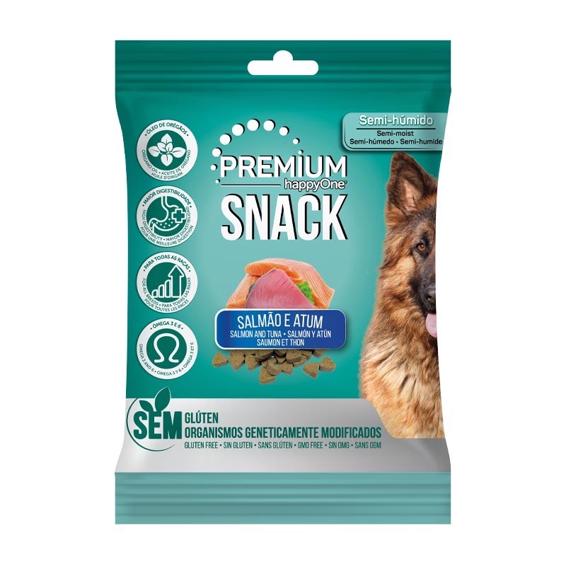 Happy One Premium Dog Salmon and Tuna Snack лакомство для собак с лососем и тунцом, 100 гр