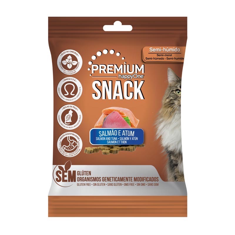 Happy One Premium Cat Salmon and Tuna Snack ласощі для котів з лососем та тунцем 50 гр