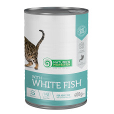 Nature's Protection With White Fish влажный корм с белой рыбой для котов 400 гр