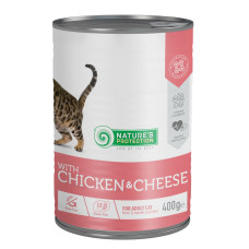 Nature's Protection With Сhicken & Сheese вологий корм з куркою і сиром для котів 400 гр