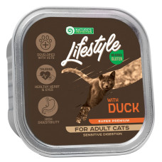 Nature's Protection Lifestyle Sensitive Digestion with duck вологий корм з качкою для котів з чутливим травленням 85 гр