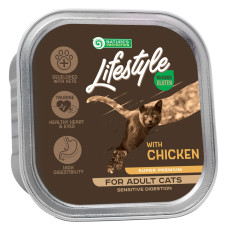 Nature's Protection Lifestyle Sensitive Digestion with chicken вологий корм з куркою для котів з чутливим травленням 85 гр
