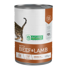 Nature's Protection With Beef & Lamb вологий корм з яловичиною та ягням для котів 400 гр