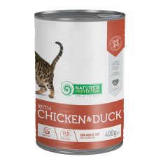 Nature's Protection With Chicken & Duck влажный корм с курицей и уткой для стерилизованных котов 400 гр