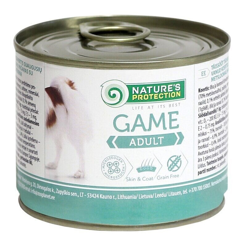 Nature's Protection Adult Game влажный корм с дичью для собак всех пород 200 гр